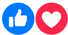 Like and love reactions